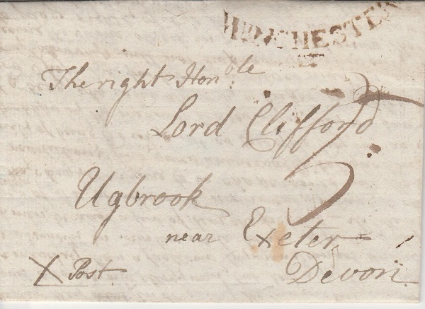 curved postmark of WINCHESTER